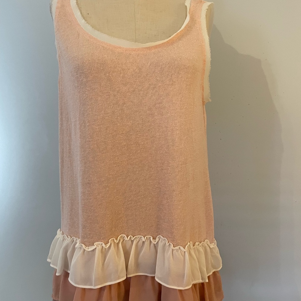 Entro Orange Sleeveless Top